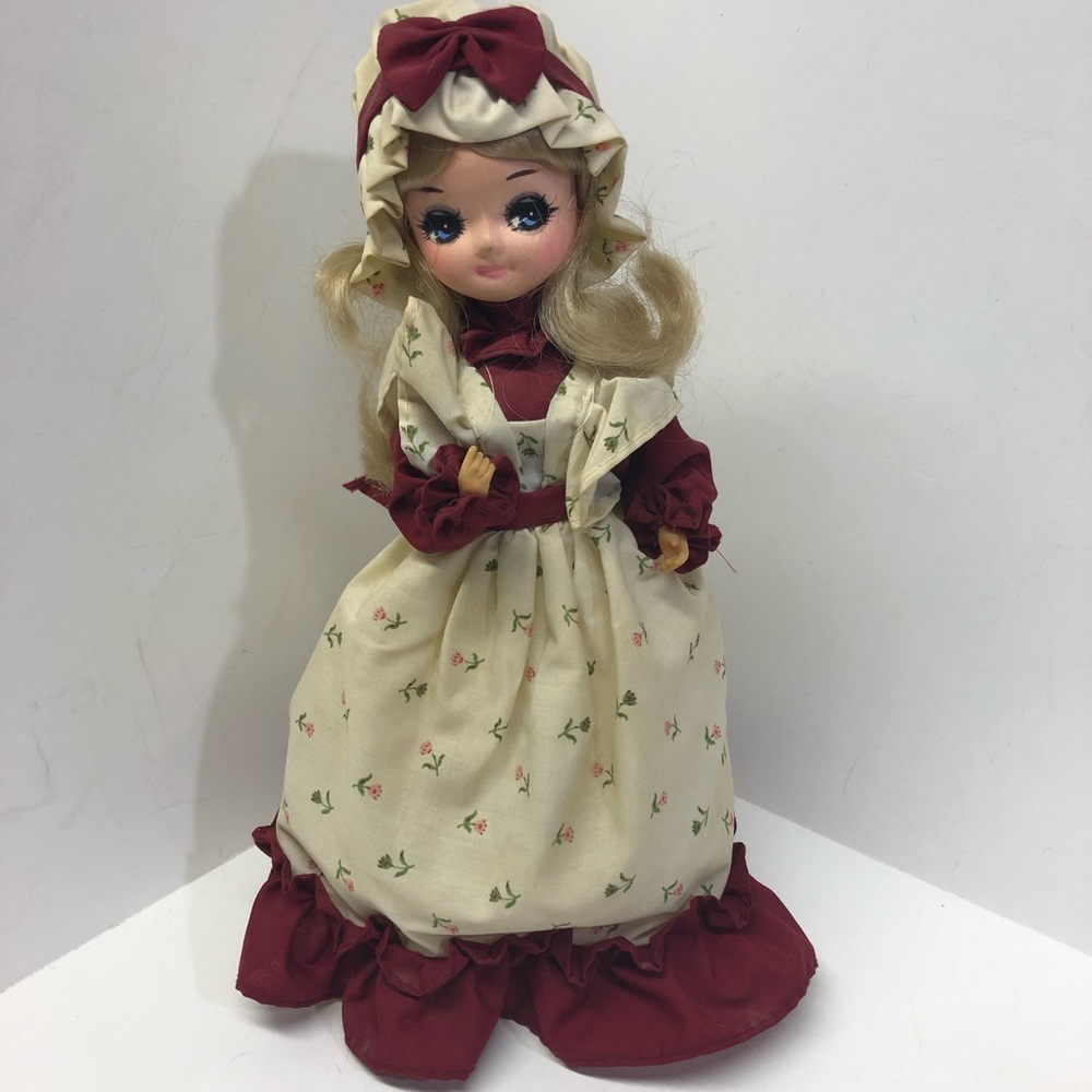Bradley Dolls: burgundy trim & ivory dress